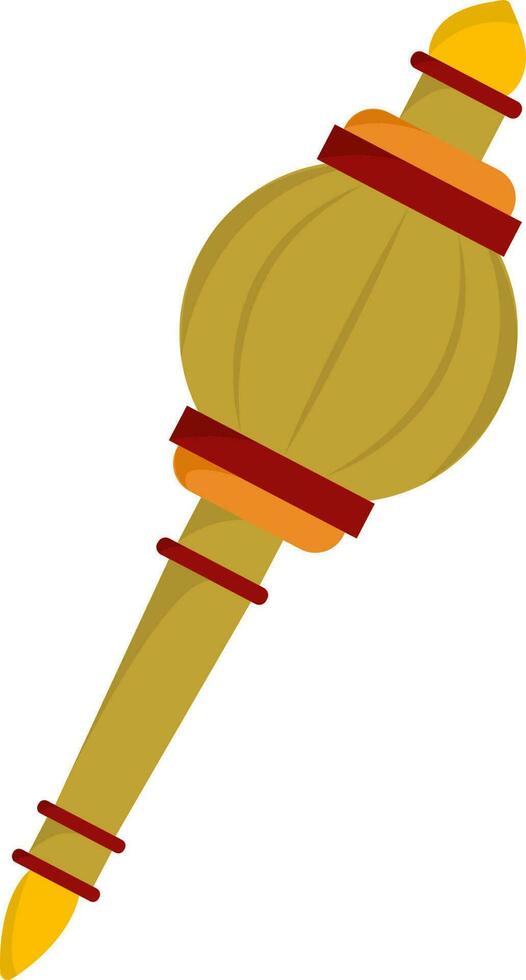 Isolated Round Mace Icon In Flat Style. vector