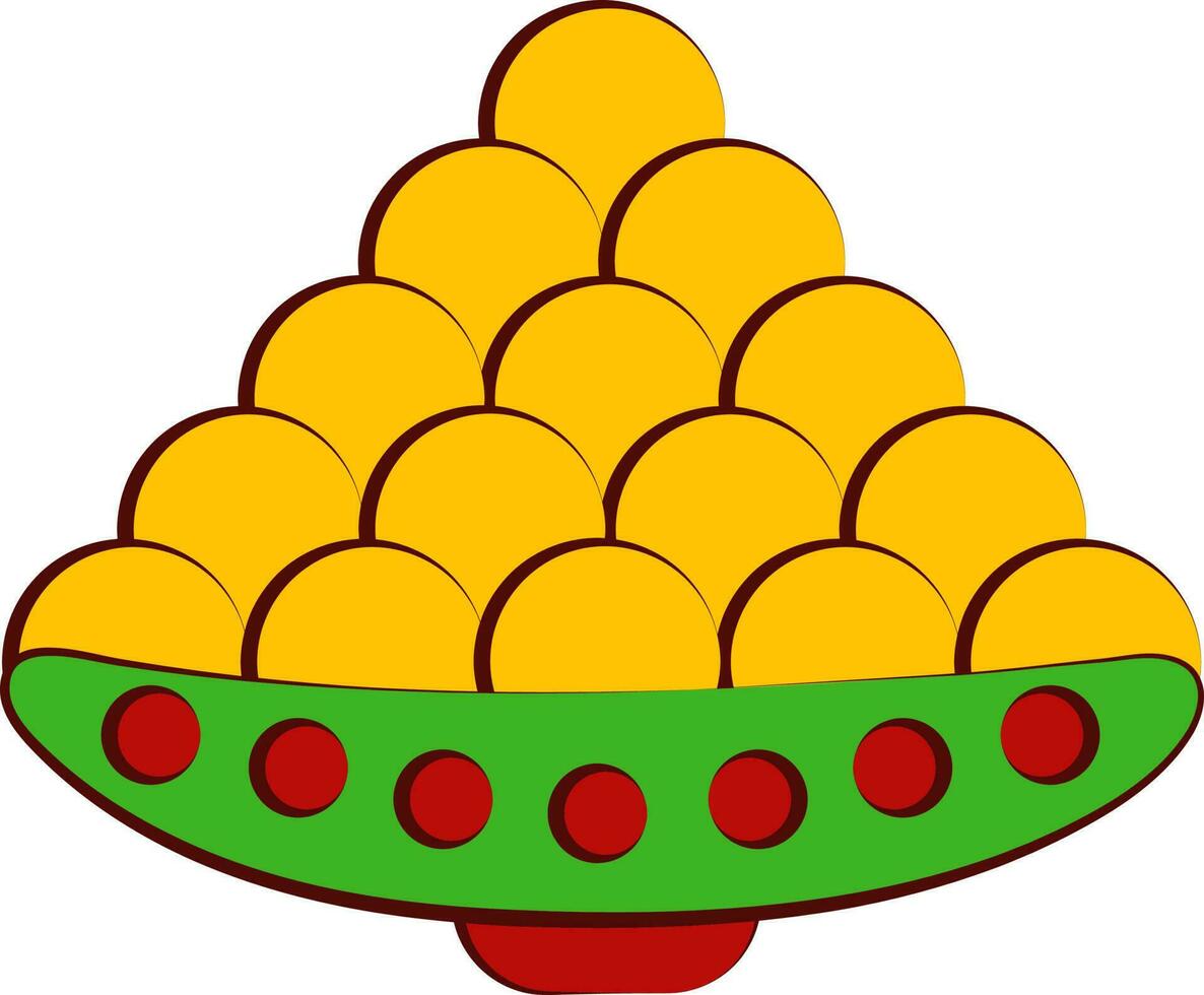 Illustration Of Sweets Ball Icon In Flat Style. vector