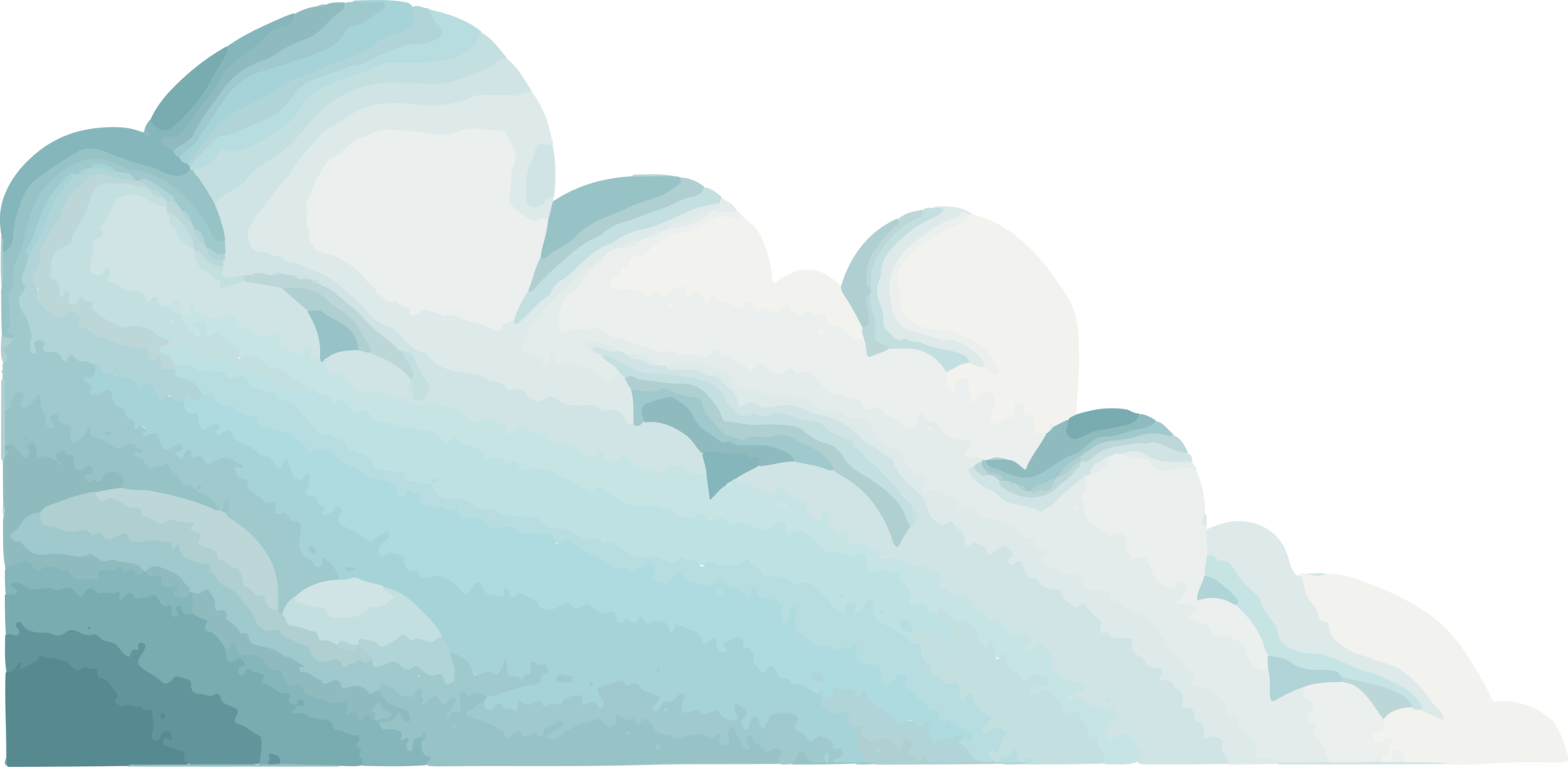 réaliste nuage aquarelle png