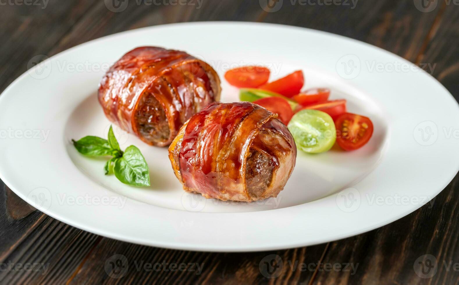 Bacon wrappped meatballs photo