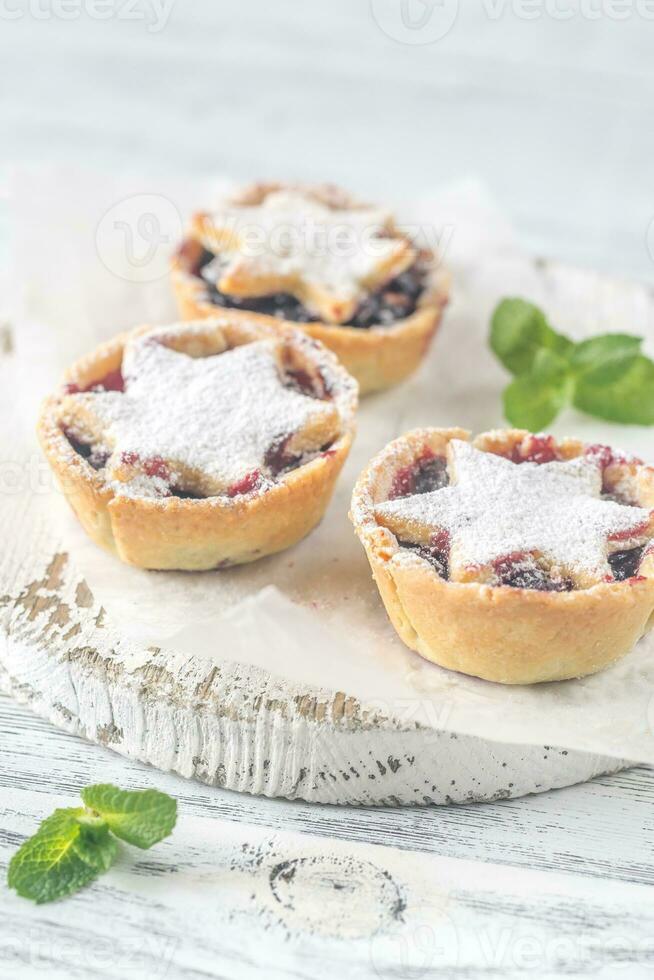 Mince pies  - traditional Christmas pastry photo