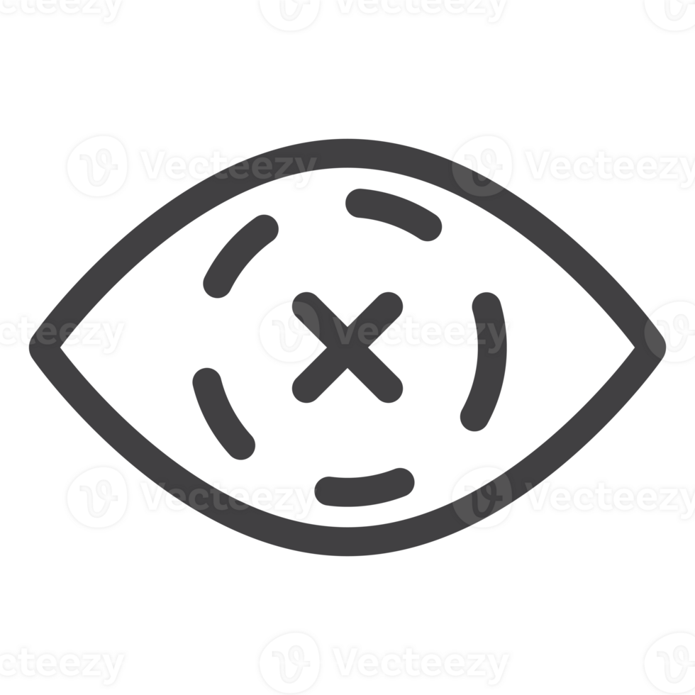 blind eyeless icon, simple thin line icon png