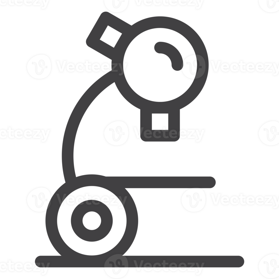 microscope, simple thin line icon png