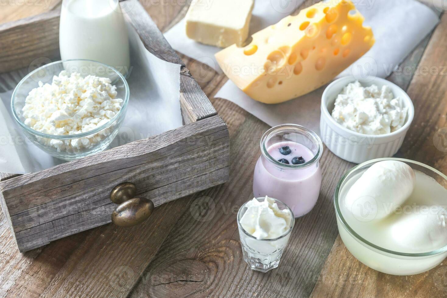 Assortment of dairy products photo
