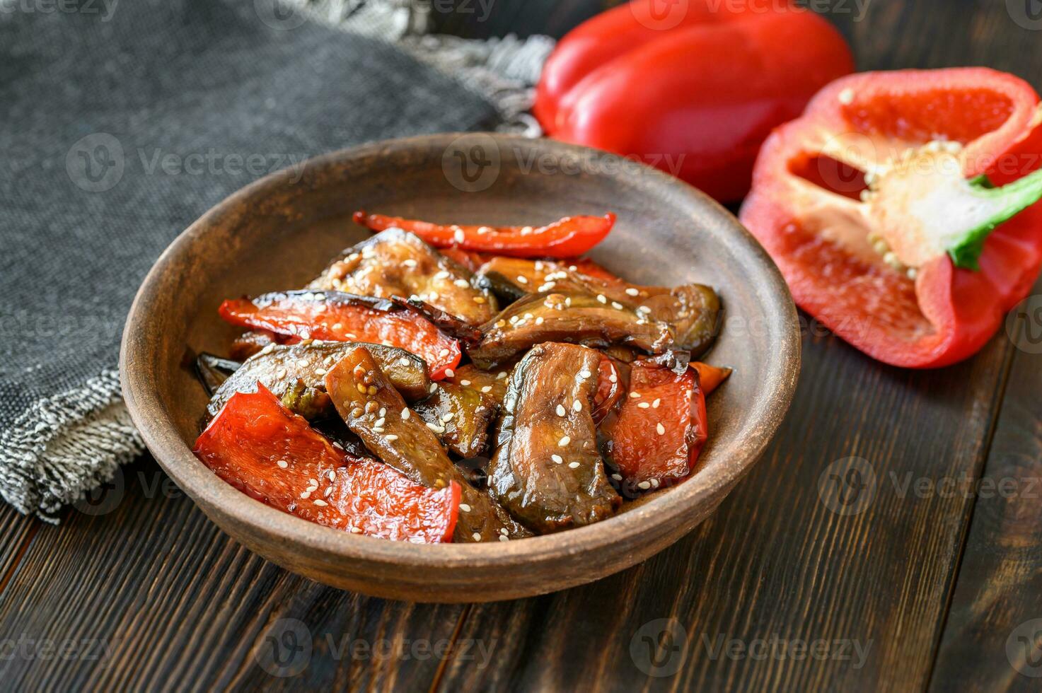 Eggplant stir fry photo