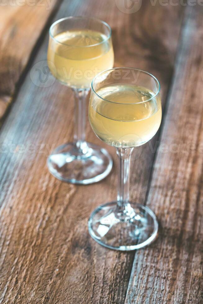 Two glasses of limoncello photo