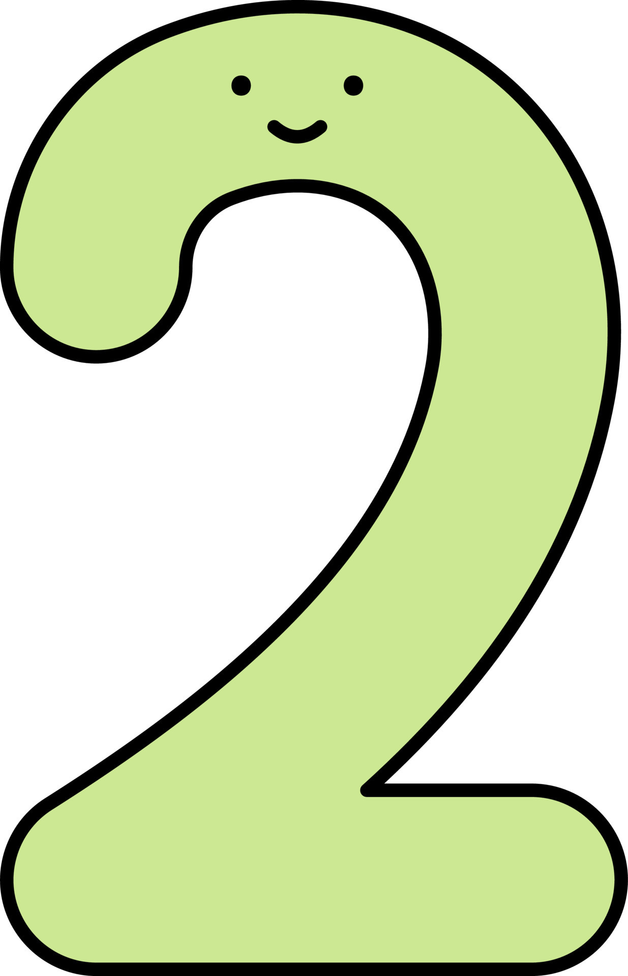 funny-two-cartoon-number-icon-in-green-color-24217516-vector-art-at