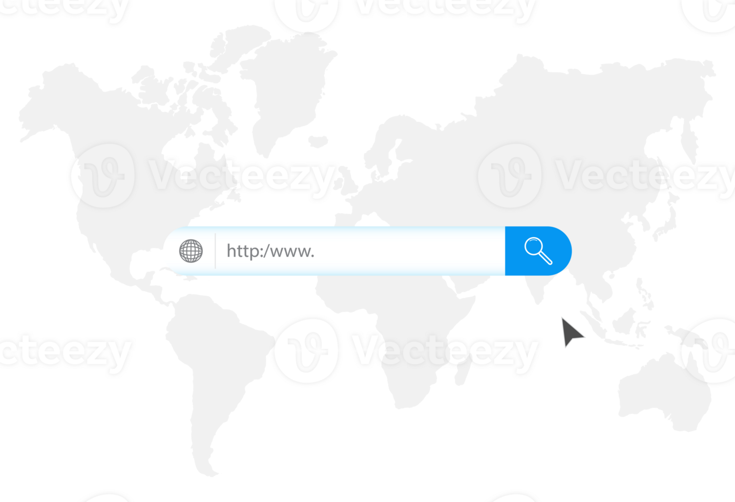 Search bar for the user interface and web site. Search Address and navigation bar icon png