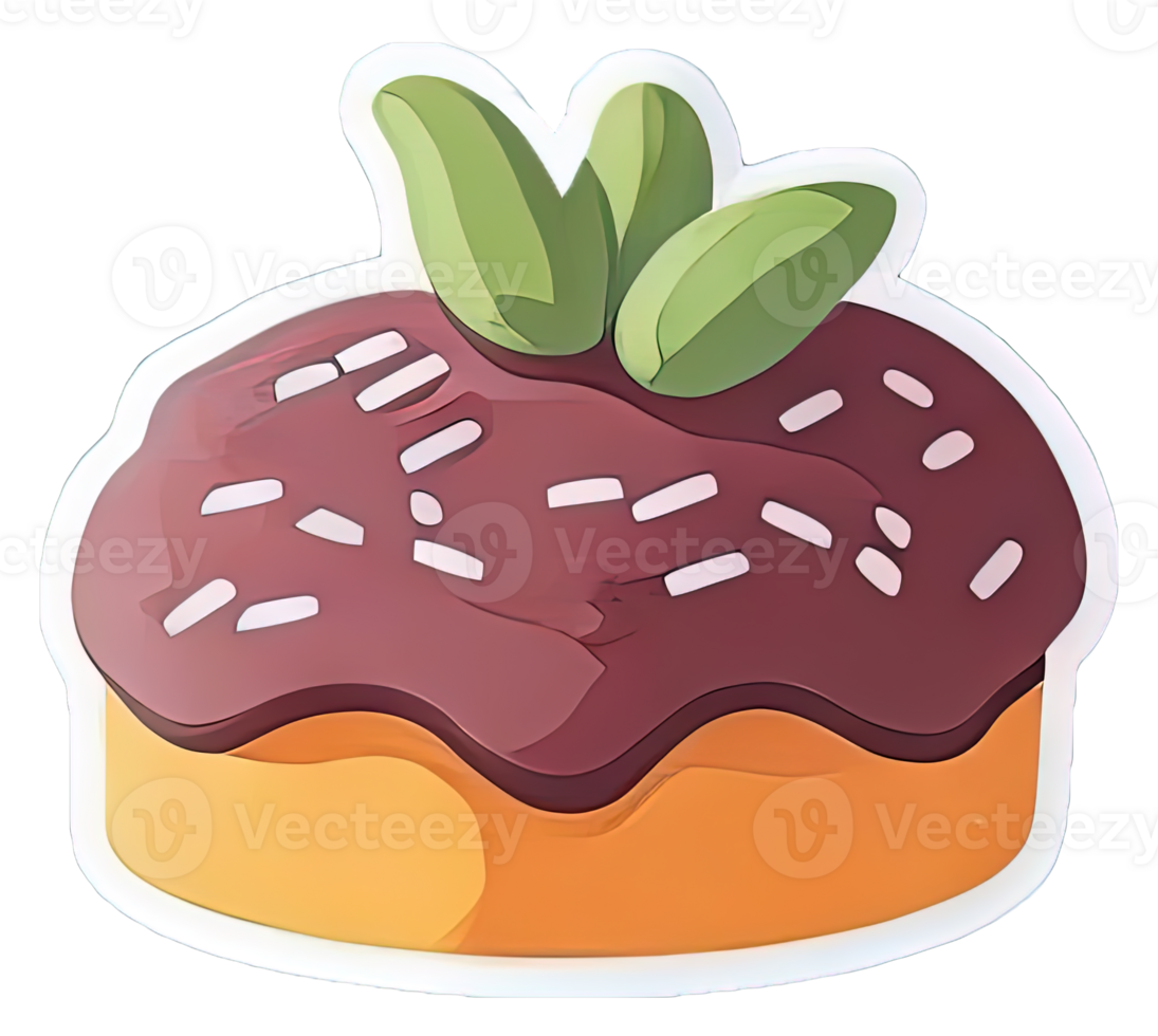 Sweet cake cartoon illustration. 24217801 PNG