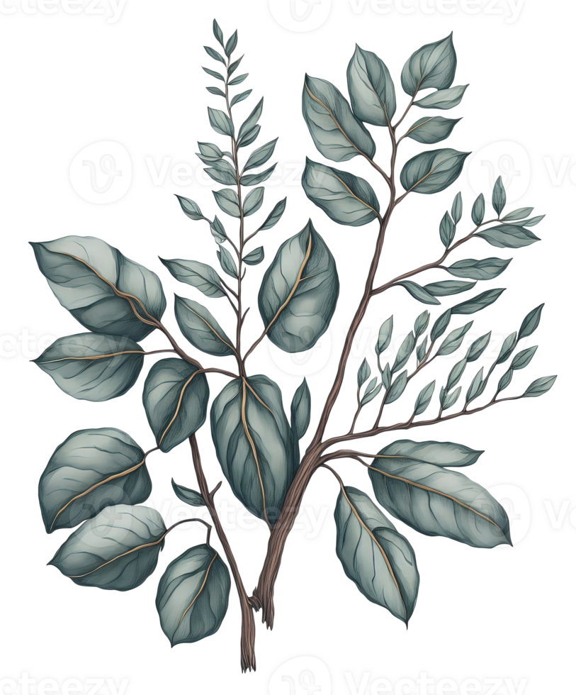 waterverf groen laten staan. generatief ai png