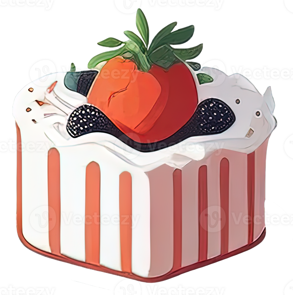 Sweet cake cartoon illustration. 24217883 PNG