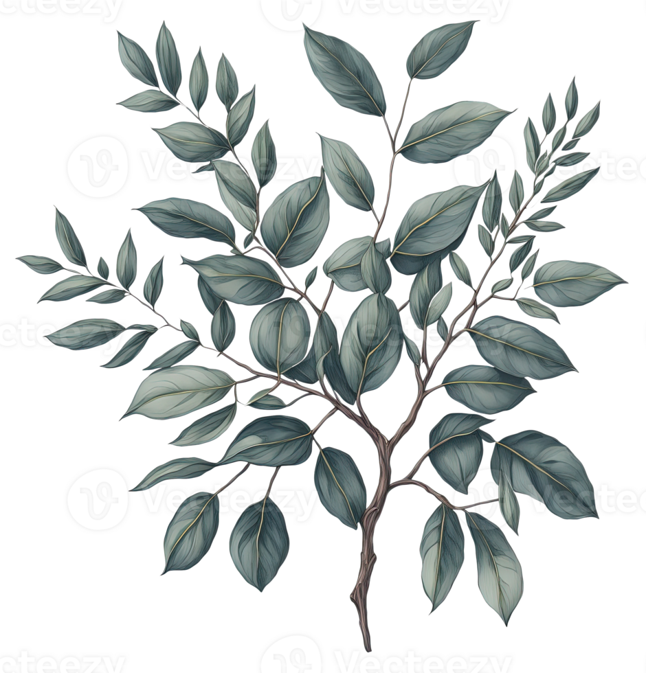 waterverf groen laten staan. generatief ai png