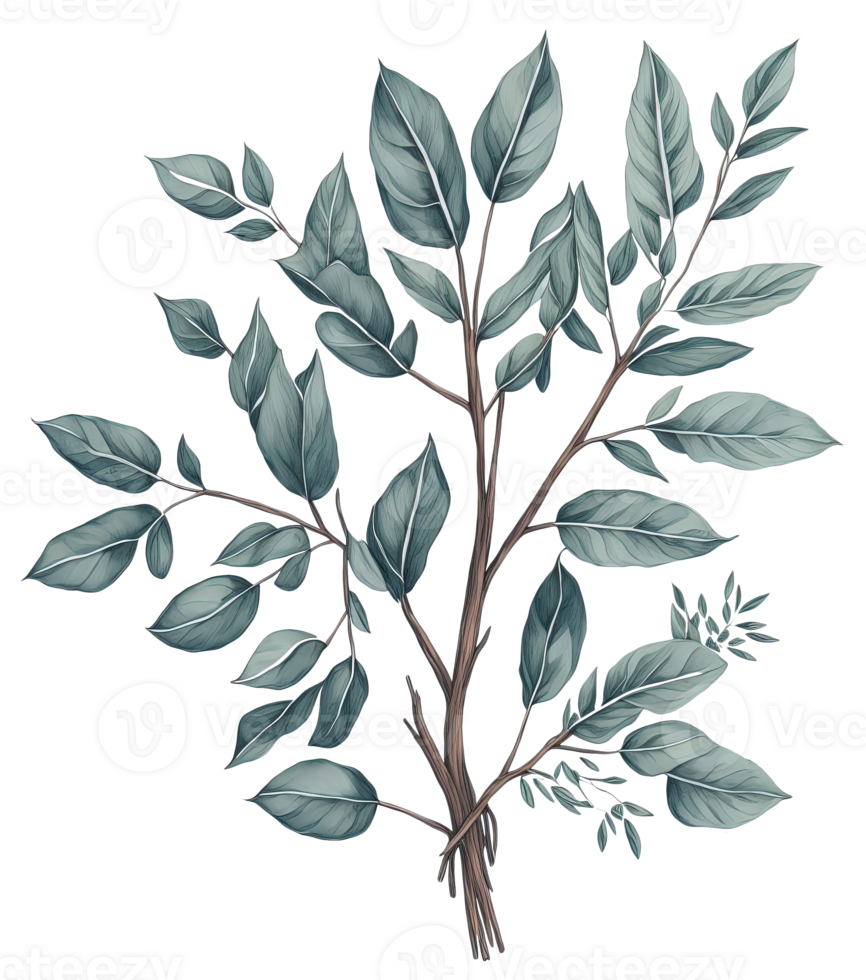 waterverf groen laten staan. generatief ai png