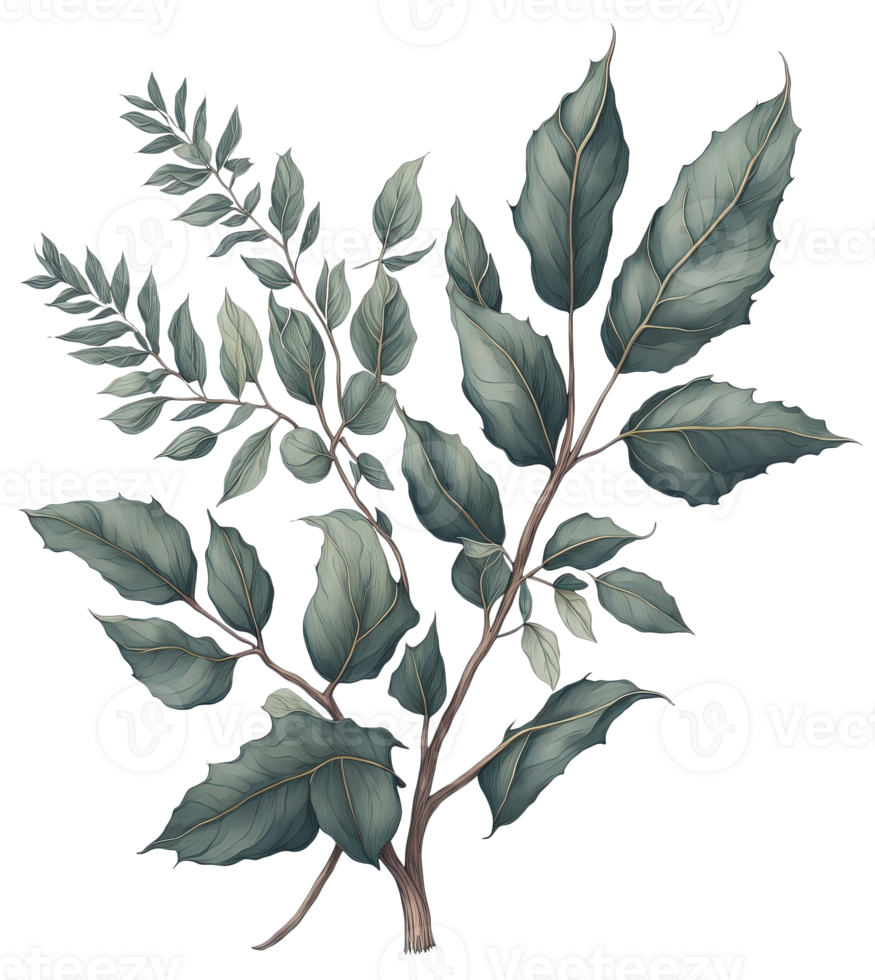 waterverf groen laten staan. generatief ai png