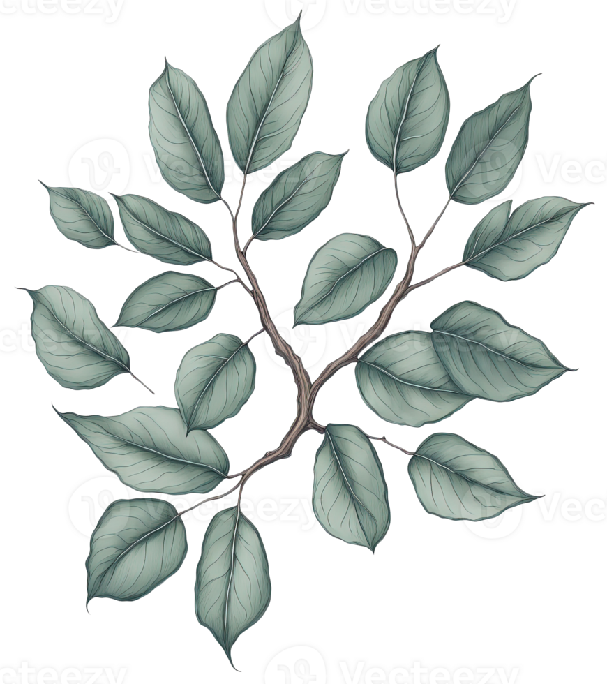 waterverf groen laten staan. generatief ai png