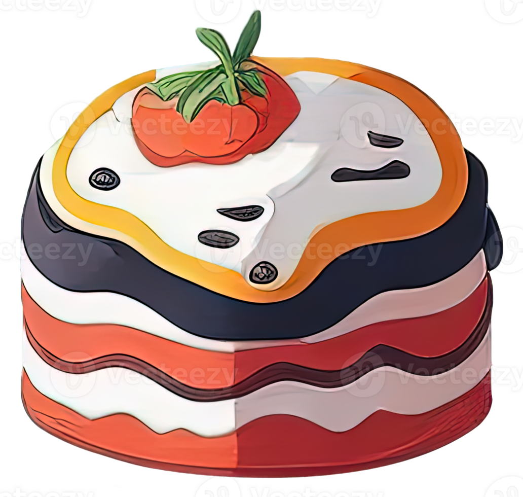 Sweet cake cartoon illustration. 24218064 PNG