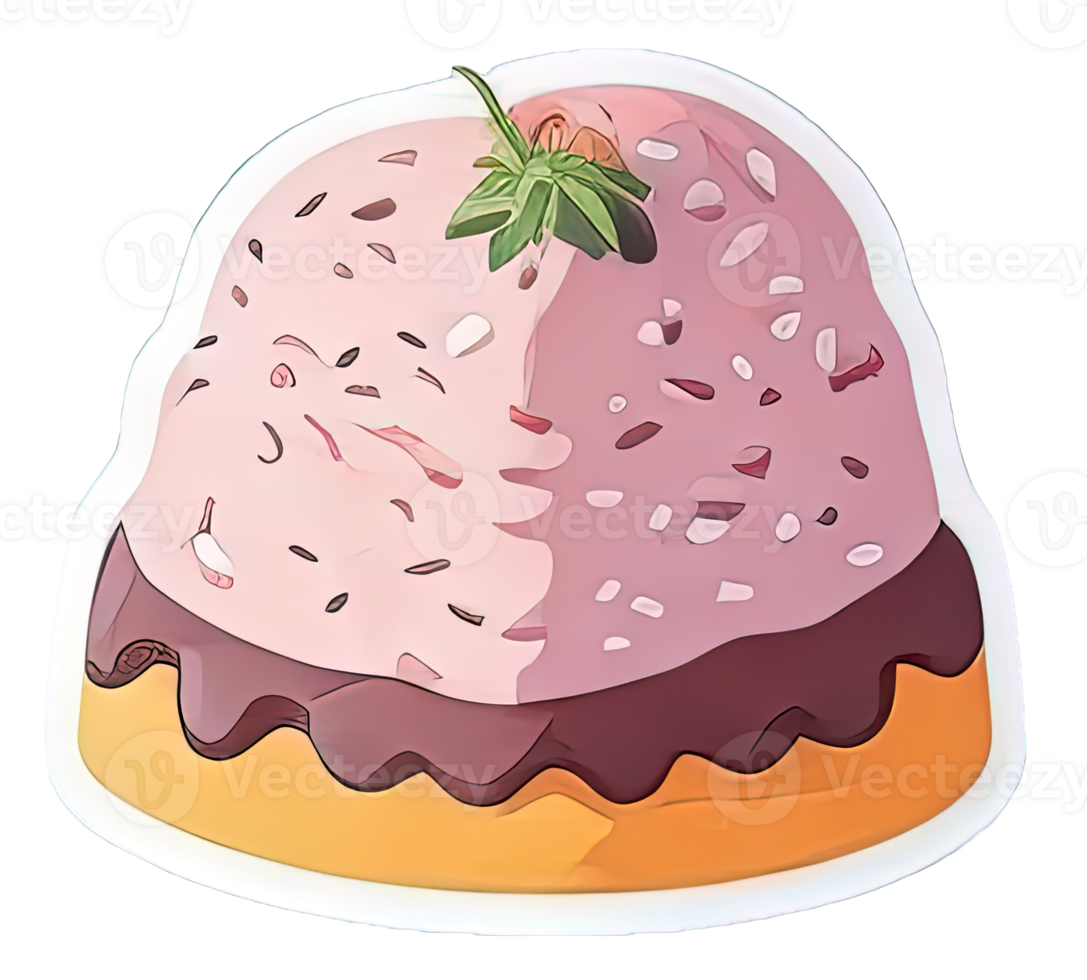 Sweet cake cartoon illustration. 24218067 PNG