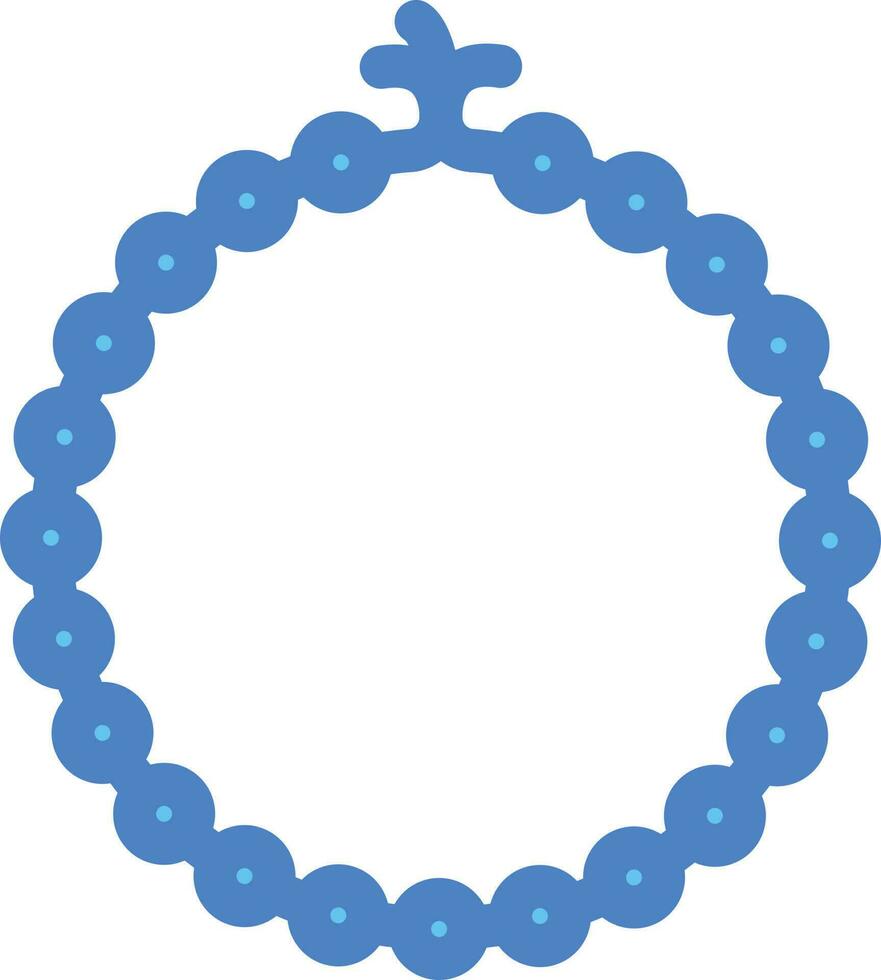 tasbih icono o símbolo en azul color. vector