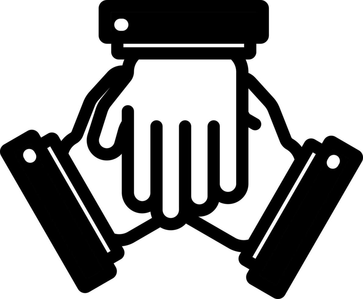 Group Hands Icon Or Symbol In Flat Style. vector
