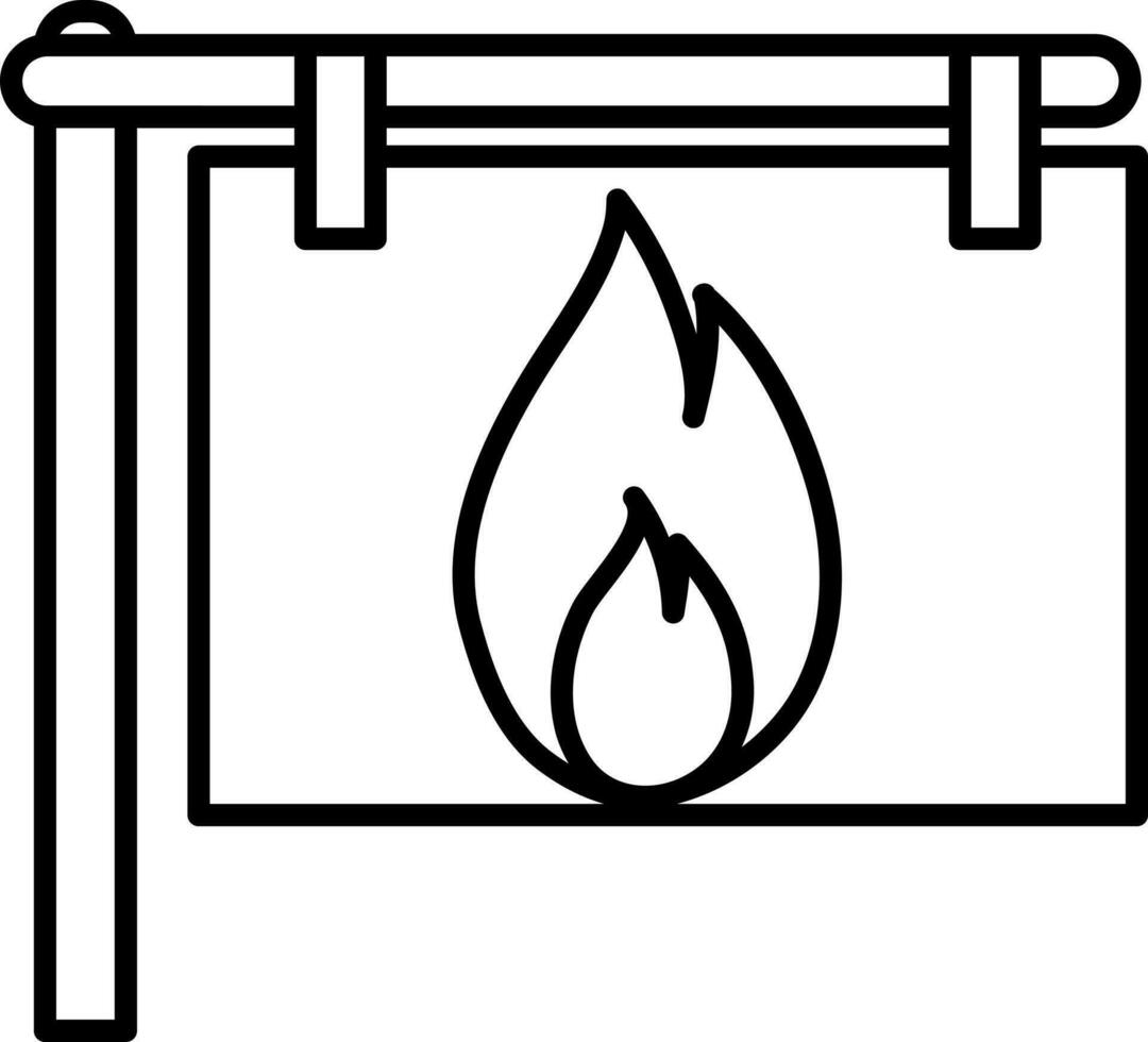 Advertising Board Icon In Black Outline. vector