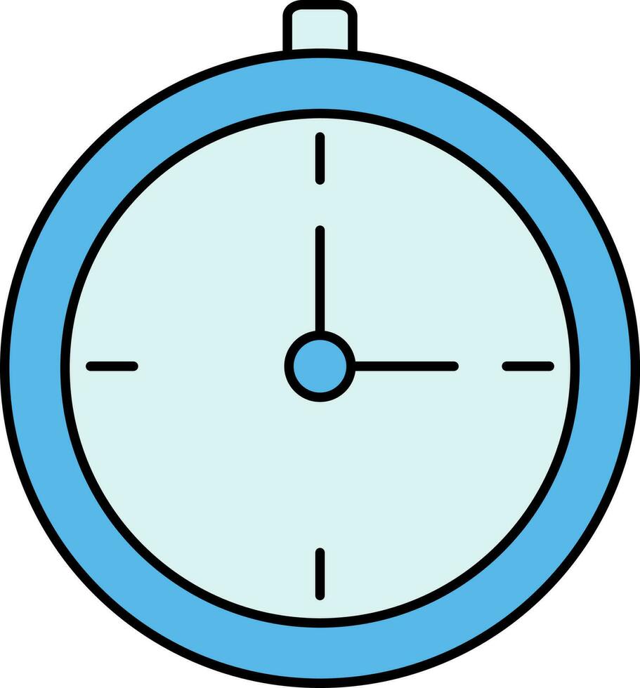 Clock Icon In Blue Color. vector