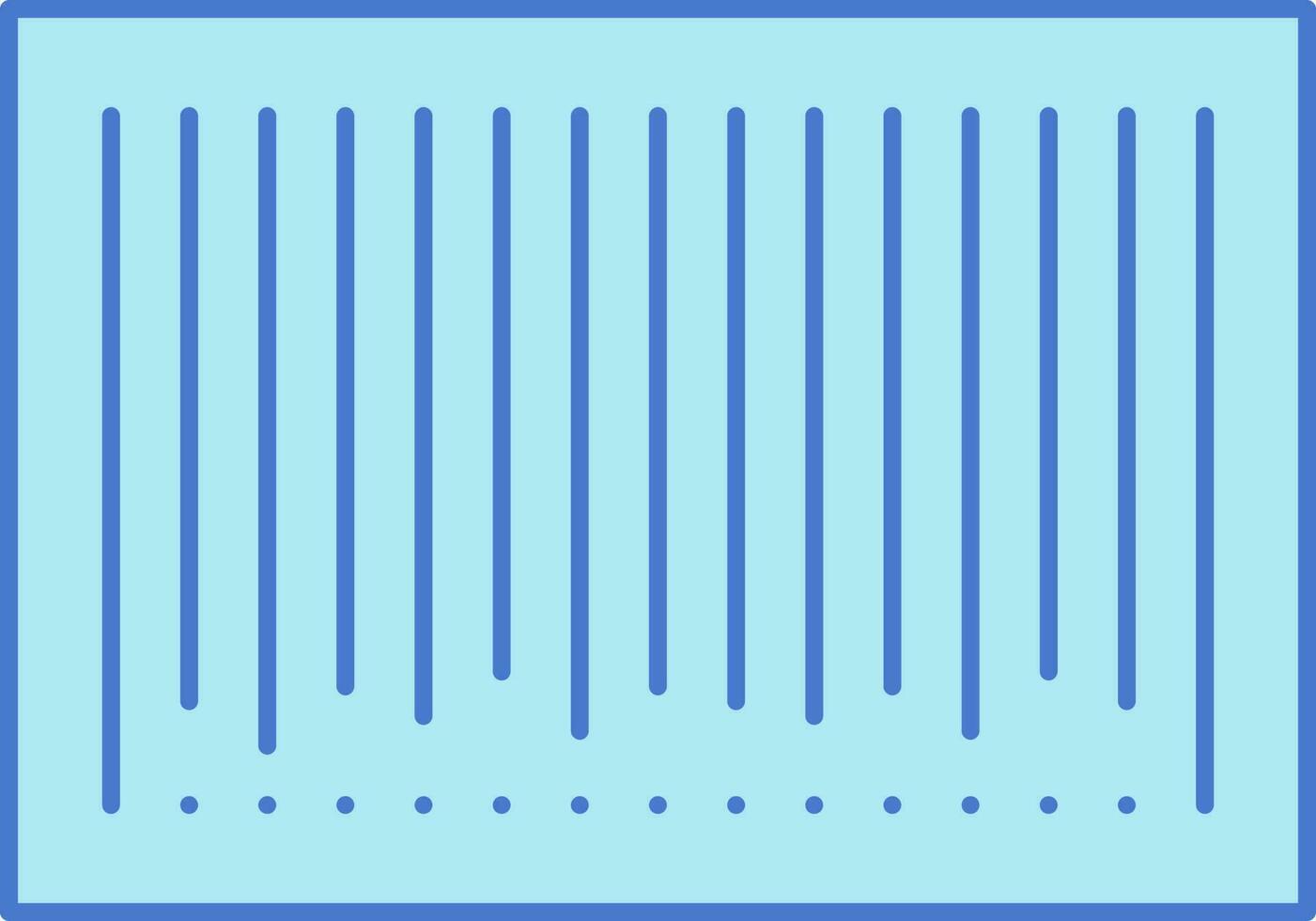 Barcode Icon In Blue Color. vector