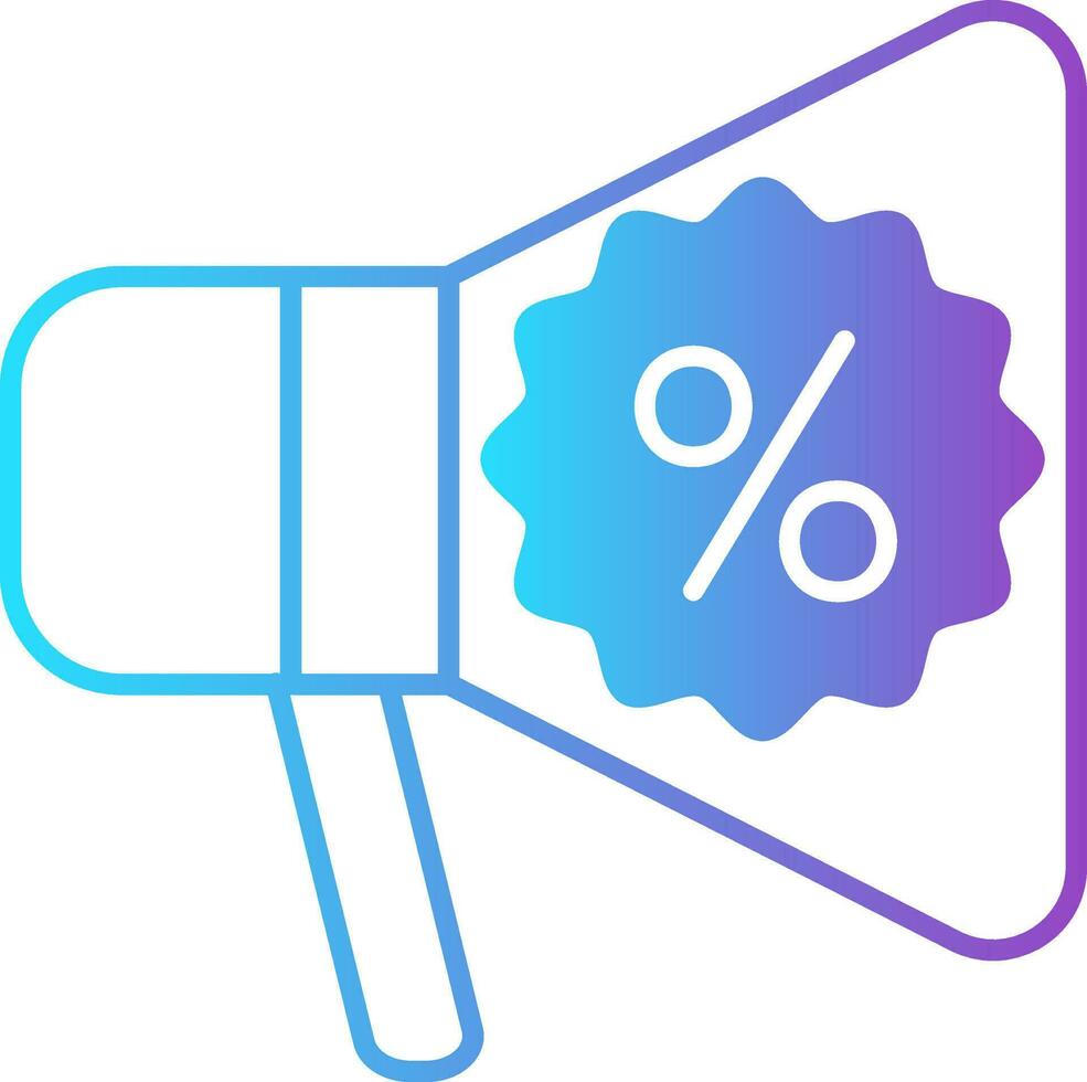 Discount Announcement Icon In Flat Style. vector