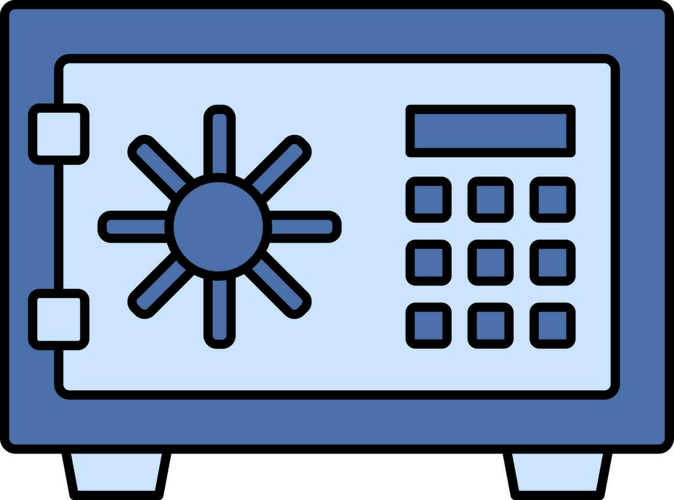 Blue Isolated Safe Locker Icon Or Symbol. 24218470 Vector Art at Vecteezy