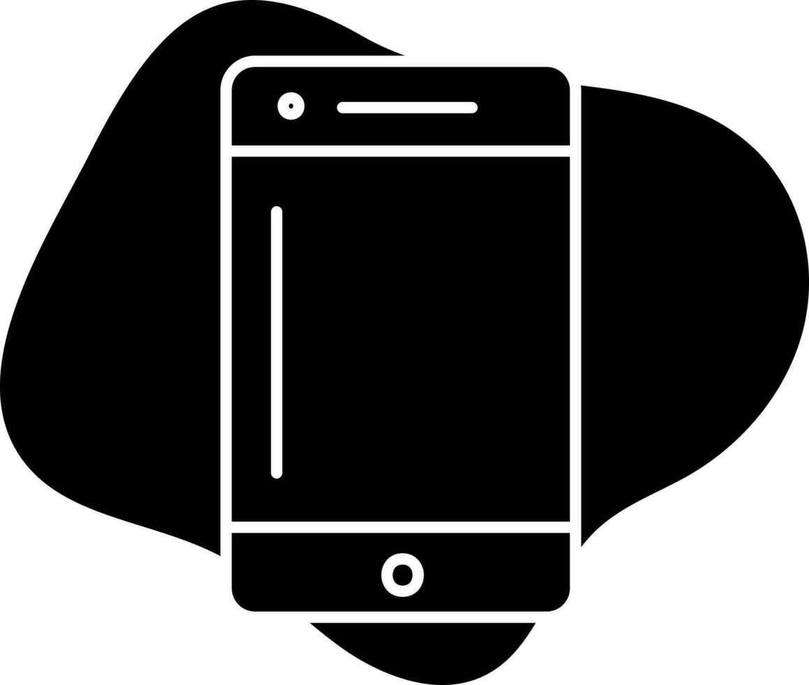 Flat Style Smartphone Icon On Black Background. vector