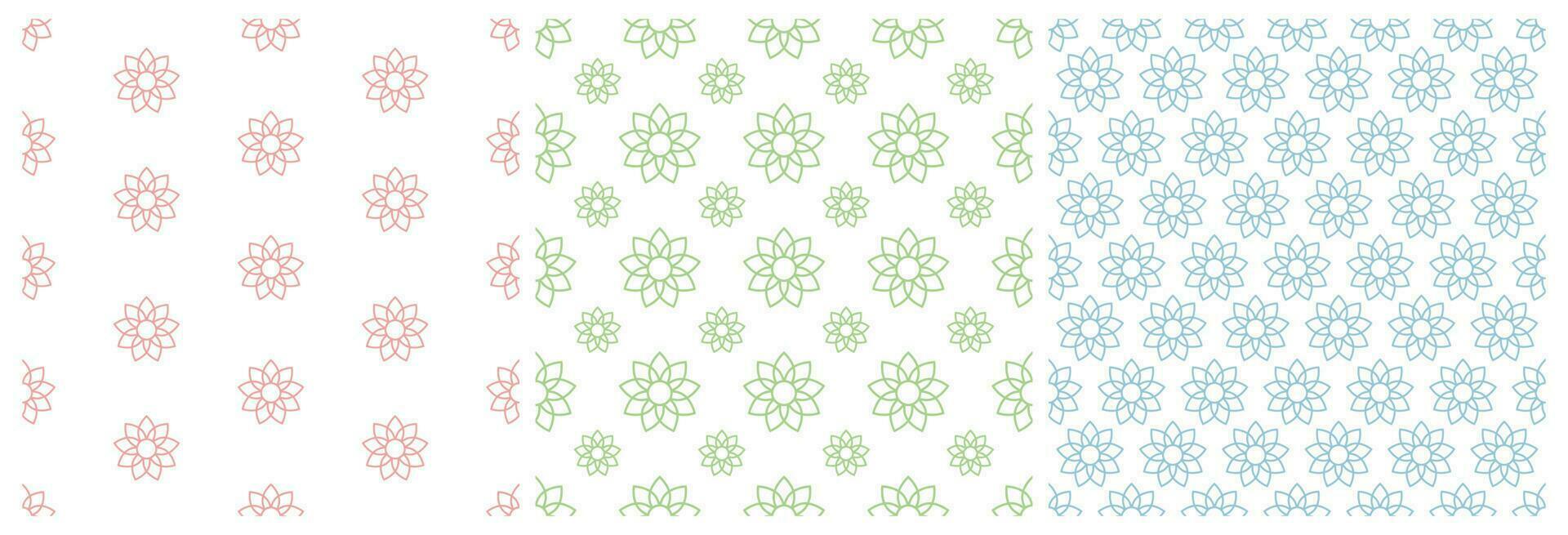 Set of Happy Islamic New Year Seamless Pattern Design Flat Illustration with Muslims Elements in Template Hand Drawn vector