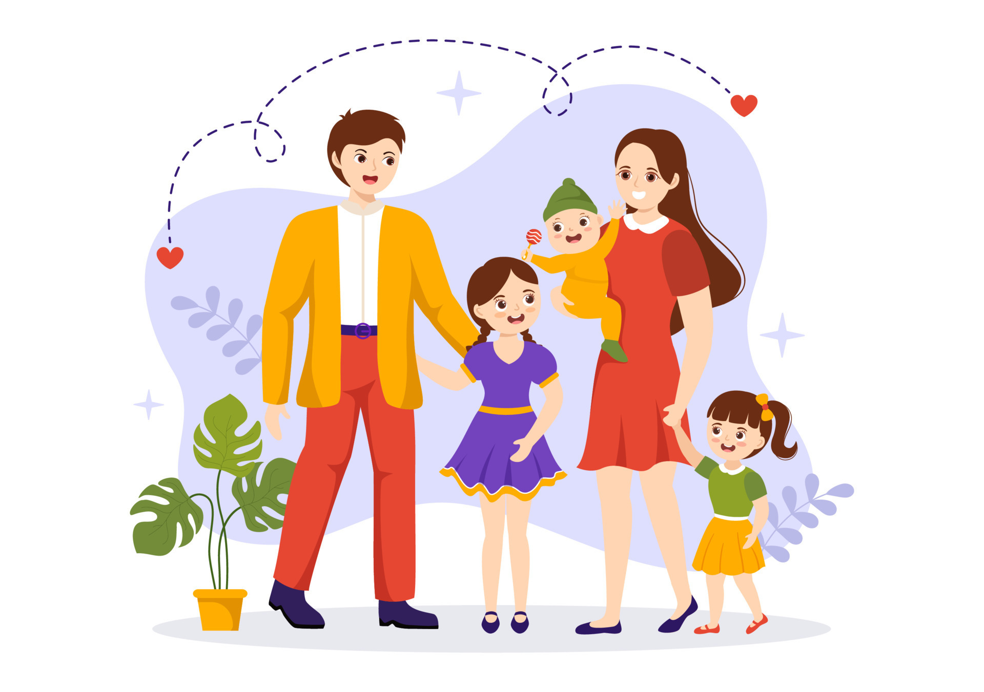 loving family cartoon