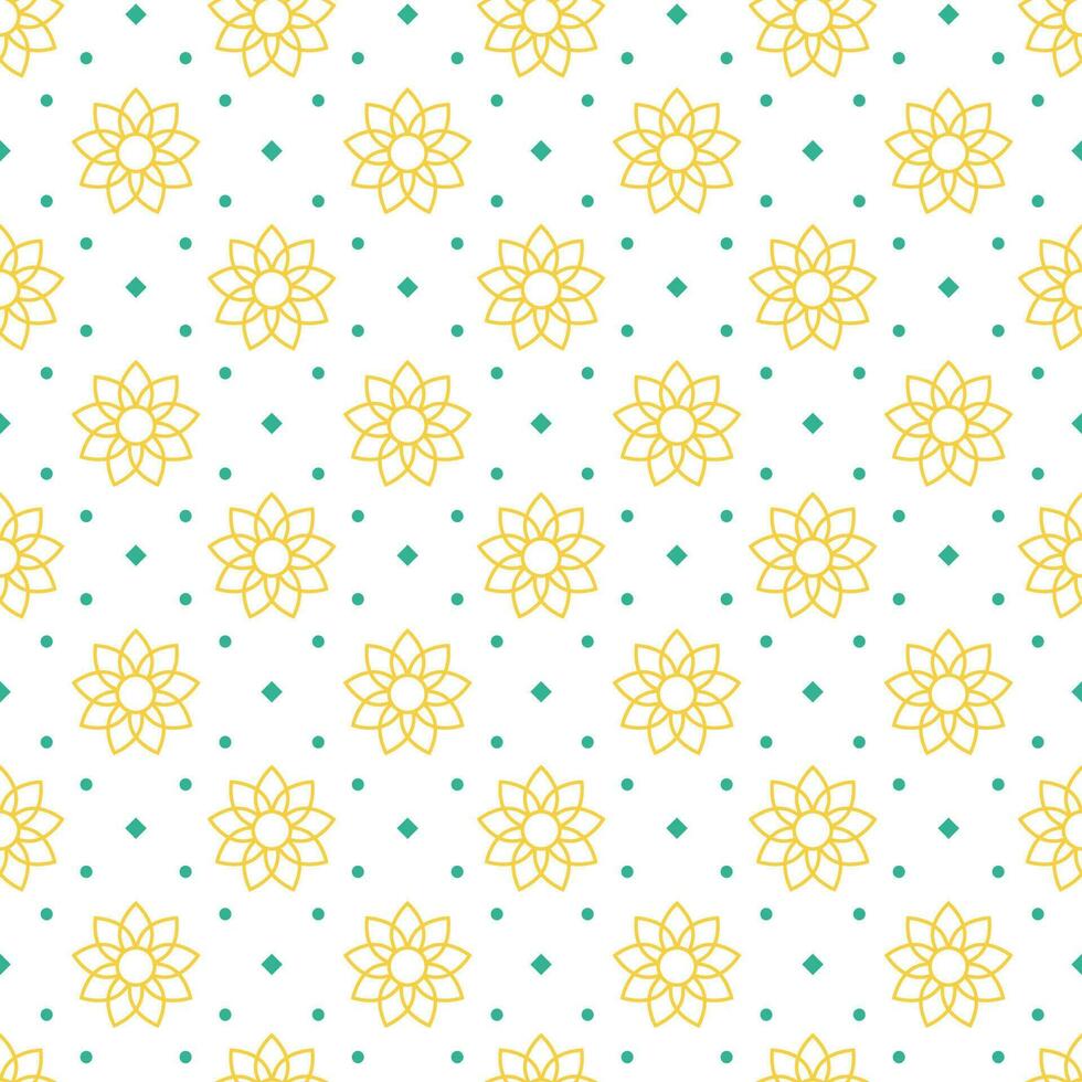 Happy Islamic New Year Seamless Pattern Design Flat Illustration with Muslims Elements in Template Hand Drawn vector