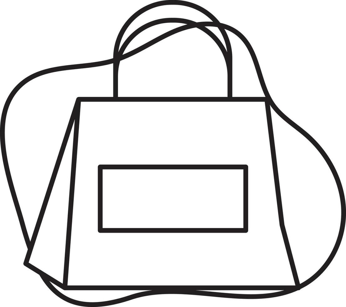 Carry Bag Or Purse Icon On White Background. vector