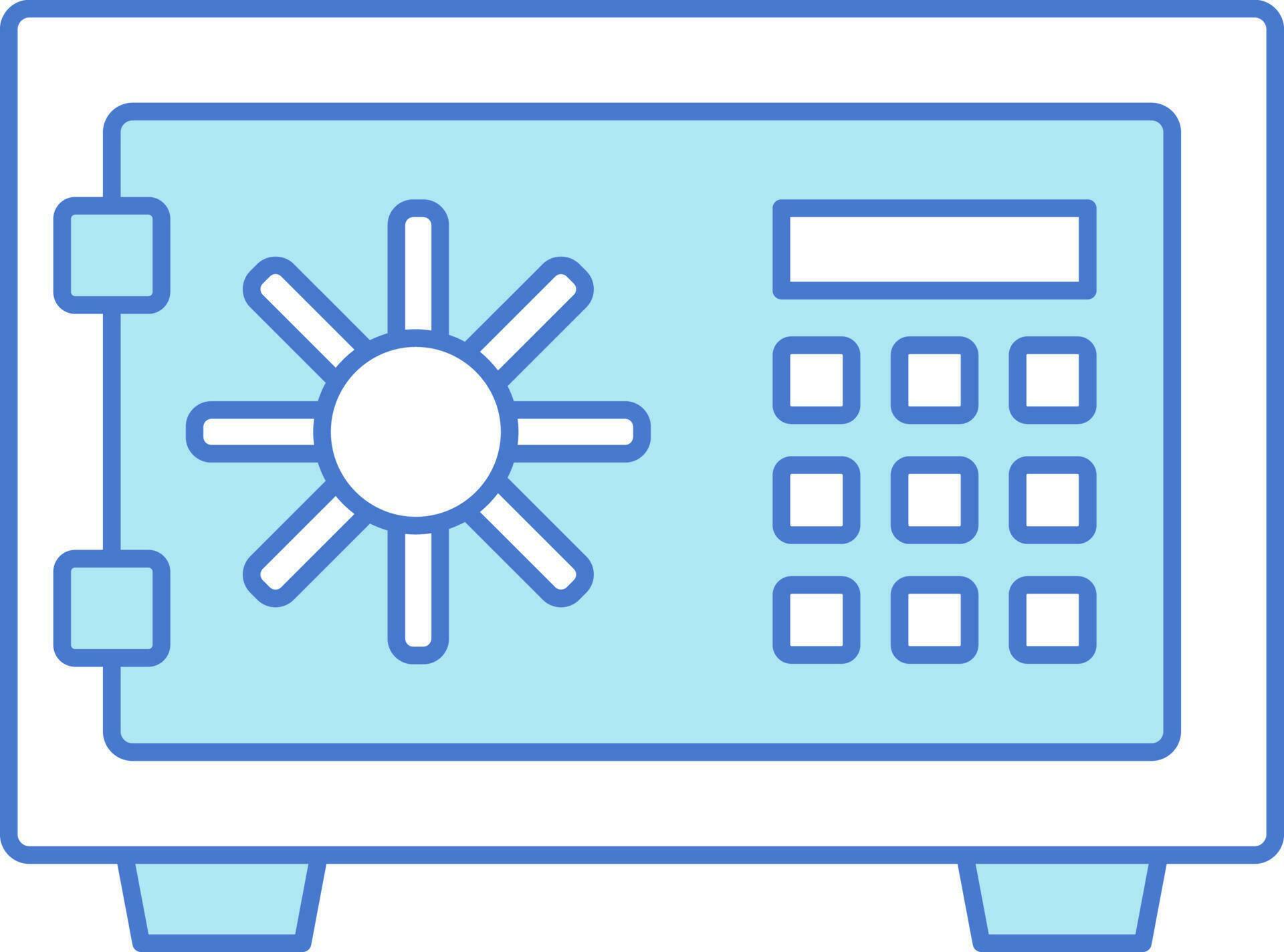 Isolated Safe Locker Icon In Blue And White Color. 24218883 Vector Art at Vecteezy