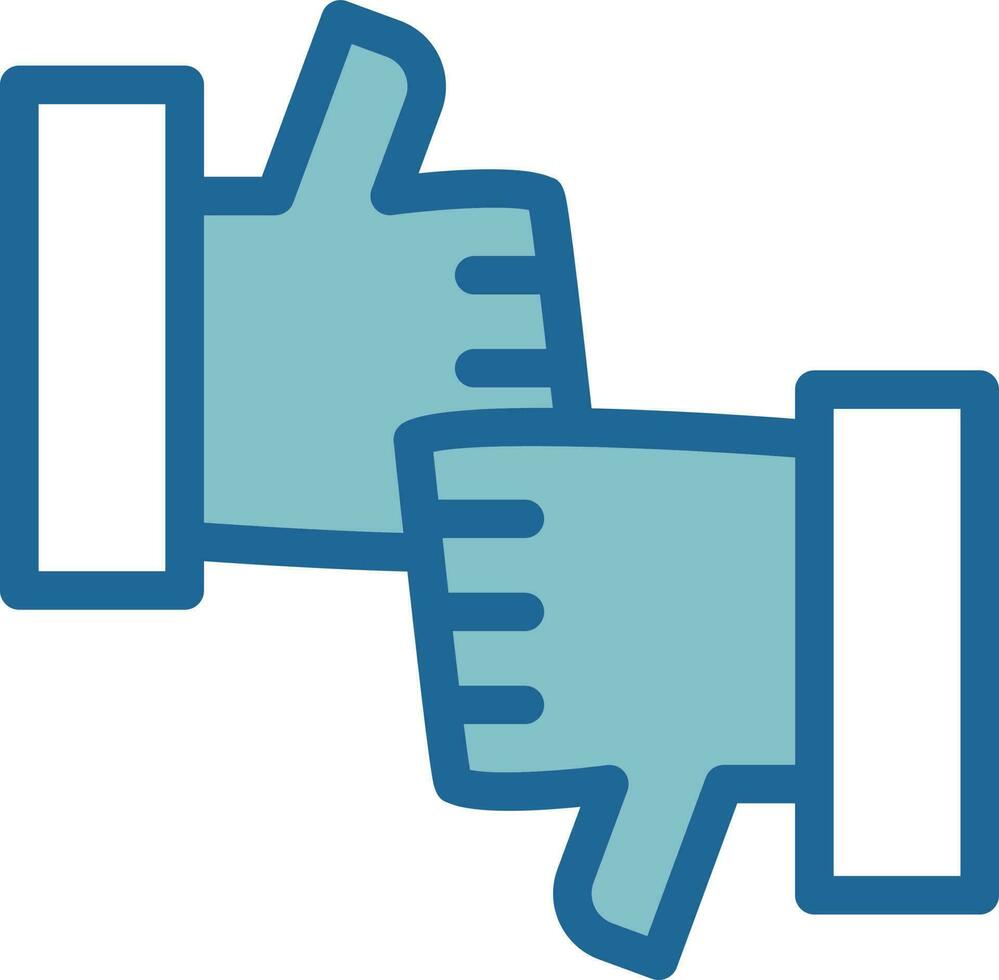 Like Dislike Icon In Blue And White Color. vector