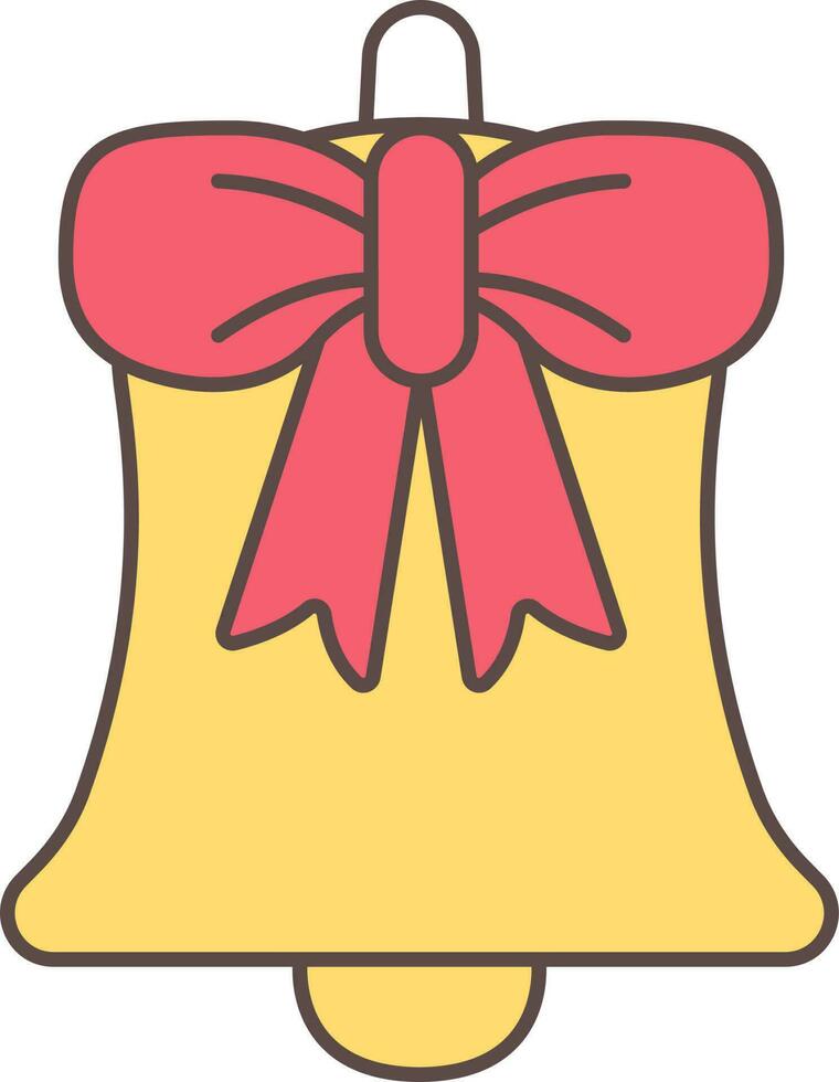 Jingle Bell Icon In Red And Yellow Color. vector