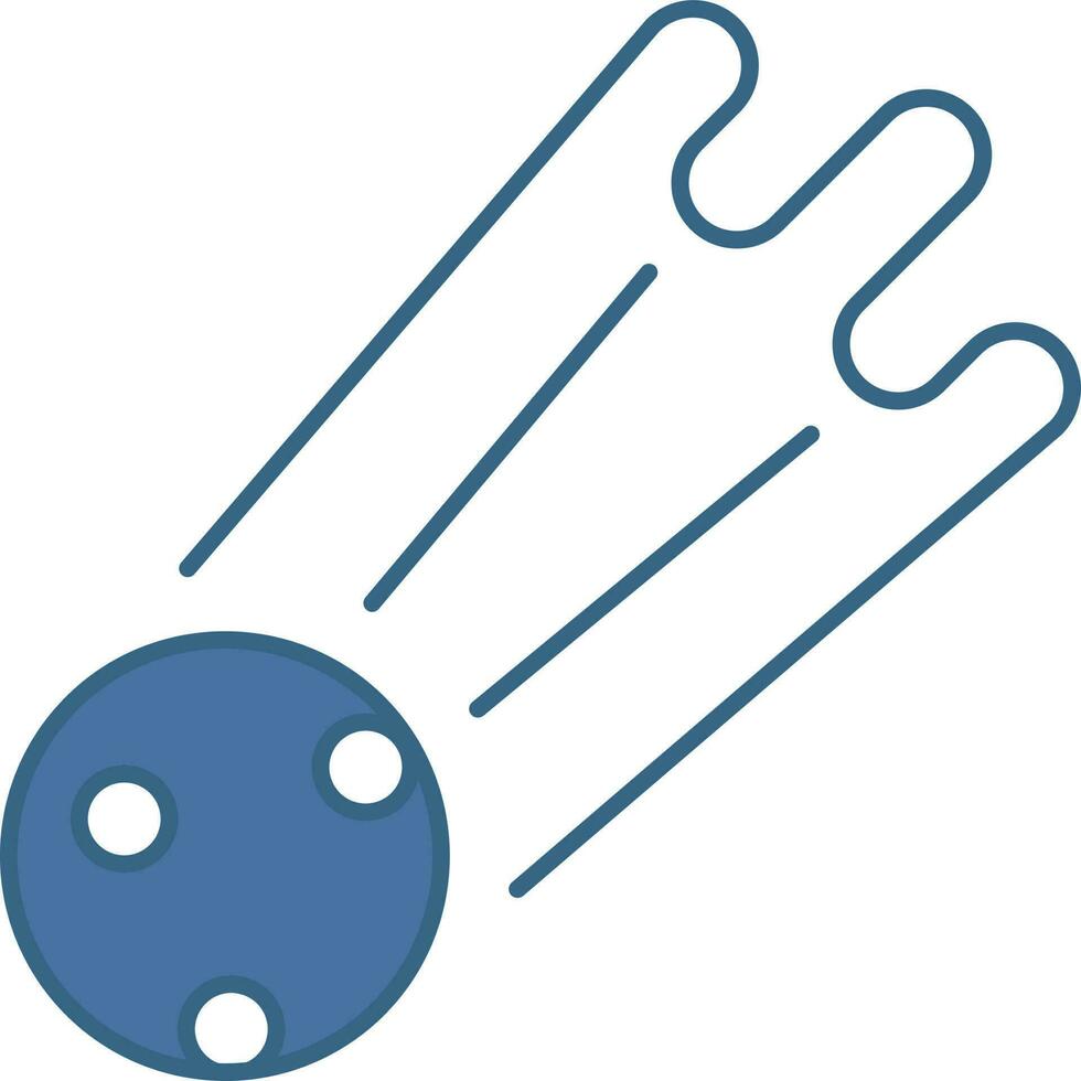 Asteroids Icon In Blue And White Color. vector