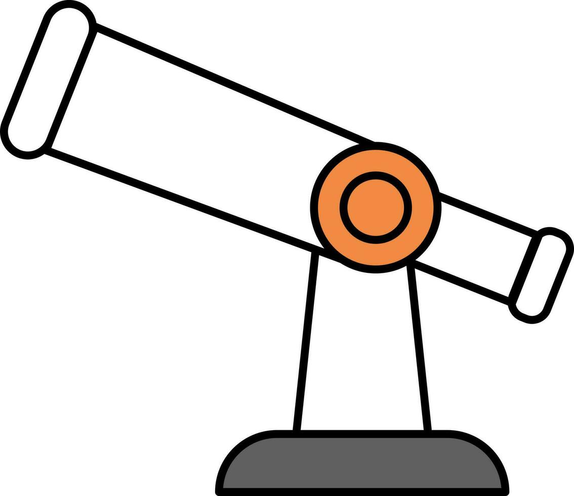 Telescope Icon In Flat Style. vector