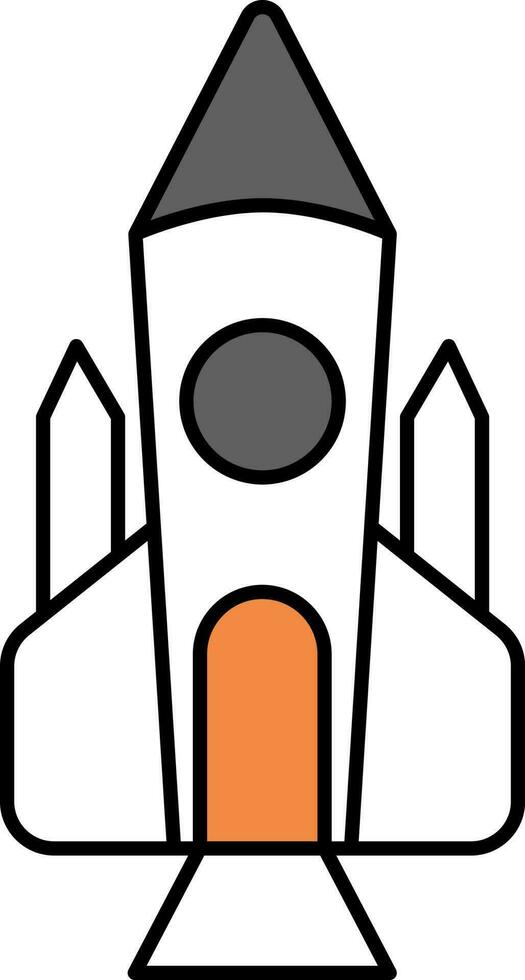 Isolated Rocket Icon In Flat Style. vector