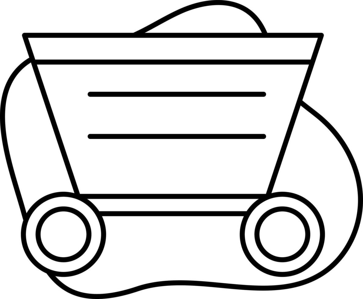 Shopping Cart Icon On White Background. vector