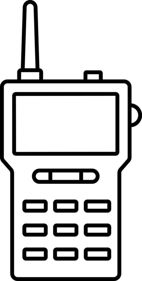 Linear Style Walkie Talkie Icon. vector