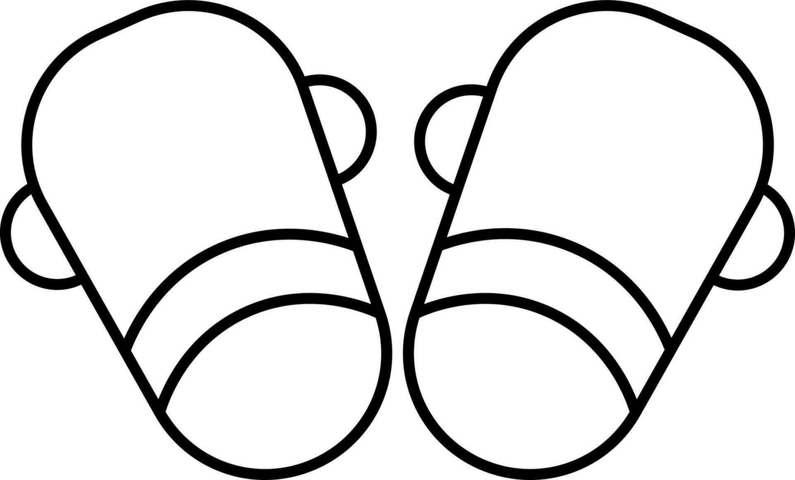 Baby Shoes Icon In Black Line Art. vector
