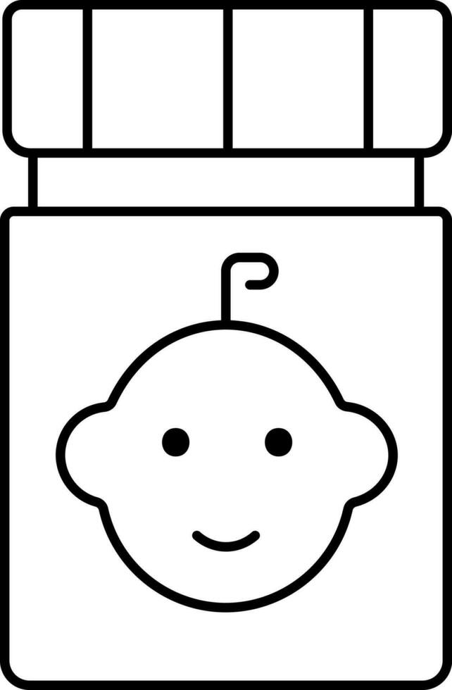 Baby Powder Icon In Thin Line Art. vector