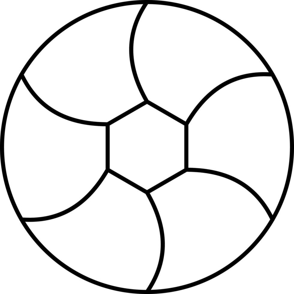 Isolated Soccer Ball Icon In Line Art. vector
