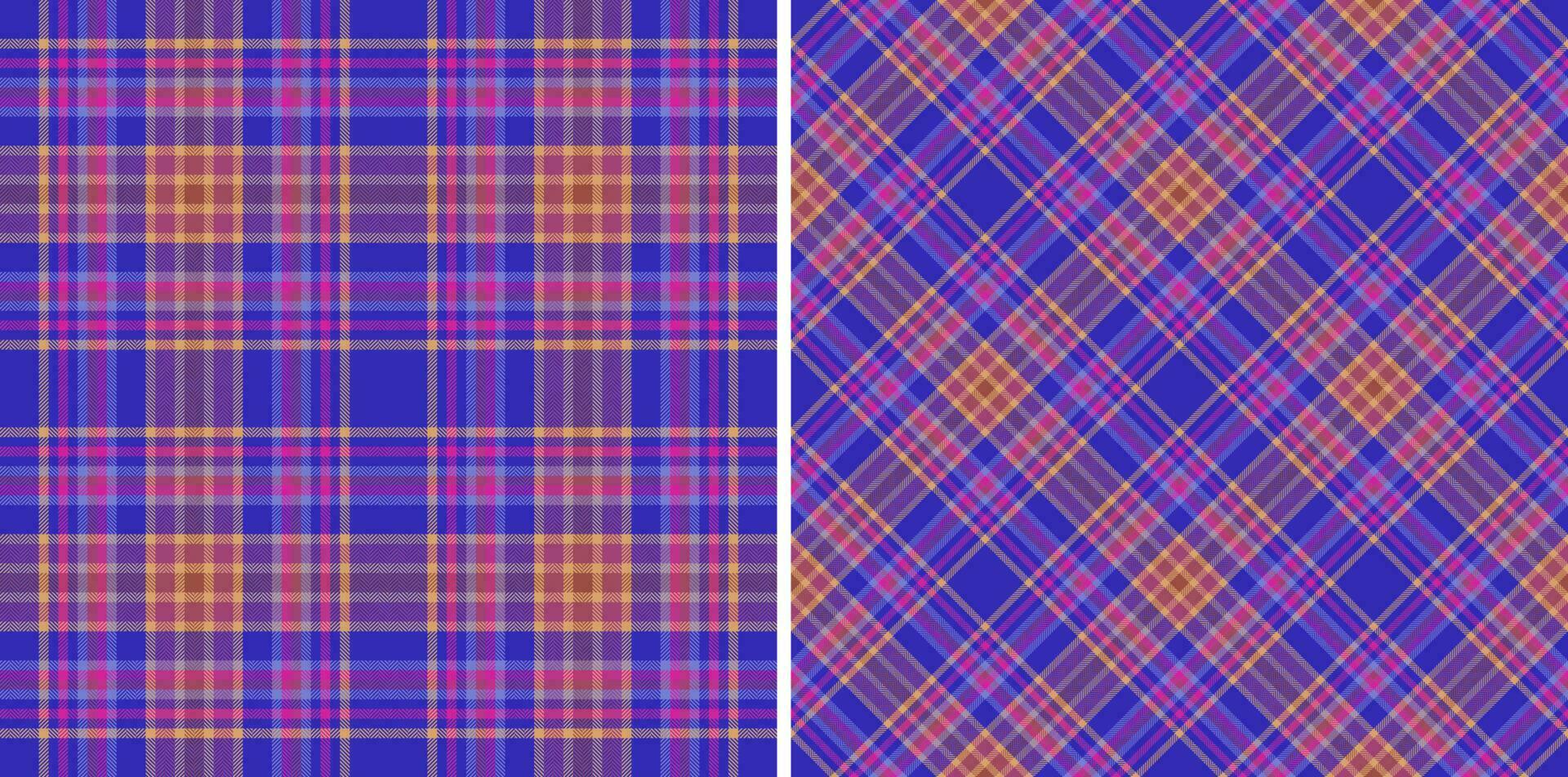 Textile fabric tartan of vector seamless pattern with a check texture plaid background.