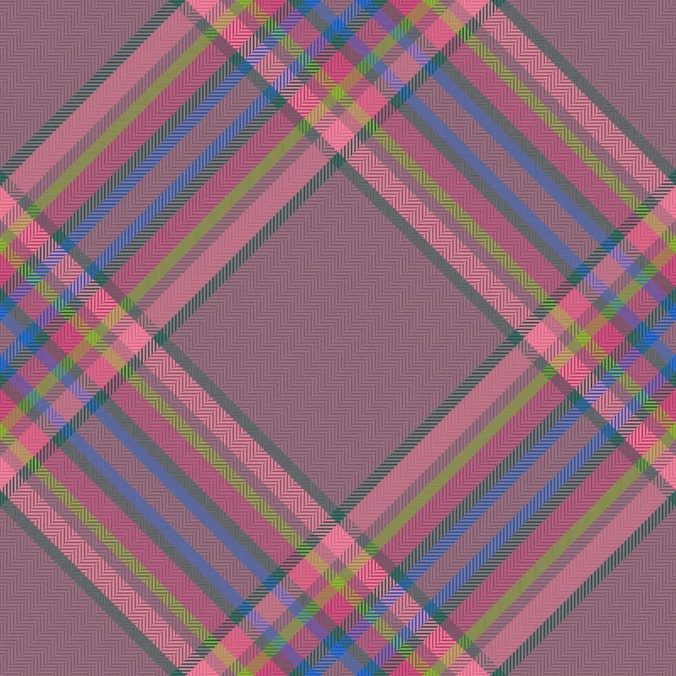 Fabric plaid background of textile check seamless with a tartan texture pattern vector. vector