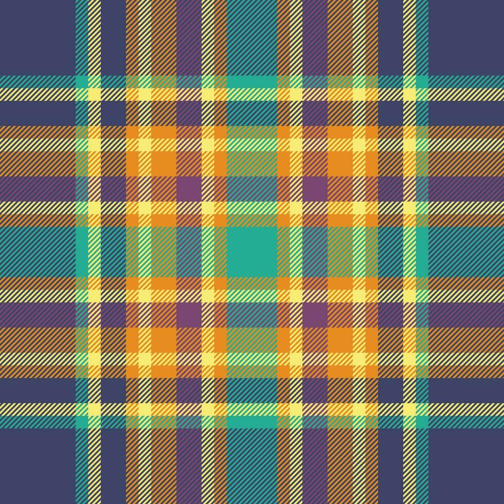 Check texture background of tartan plaid seamless with a vector textile pattern fabric.