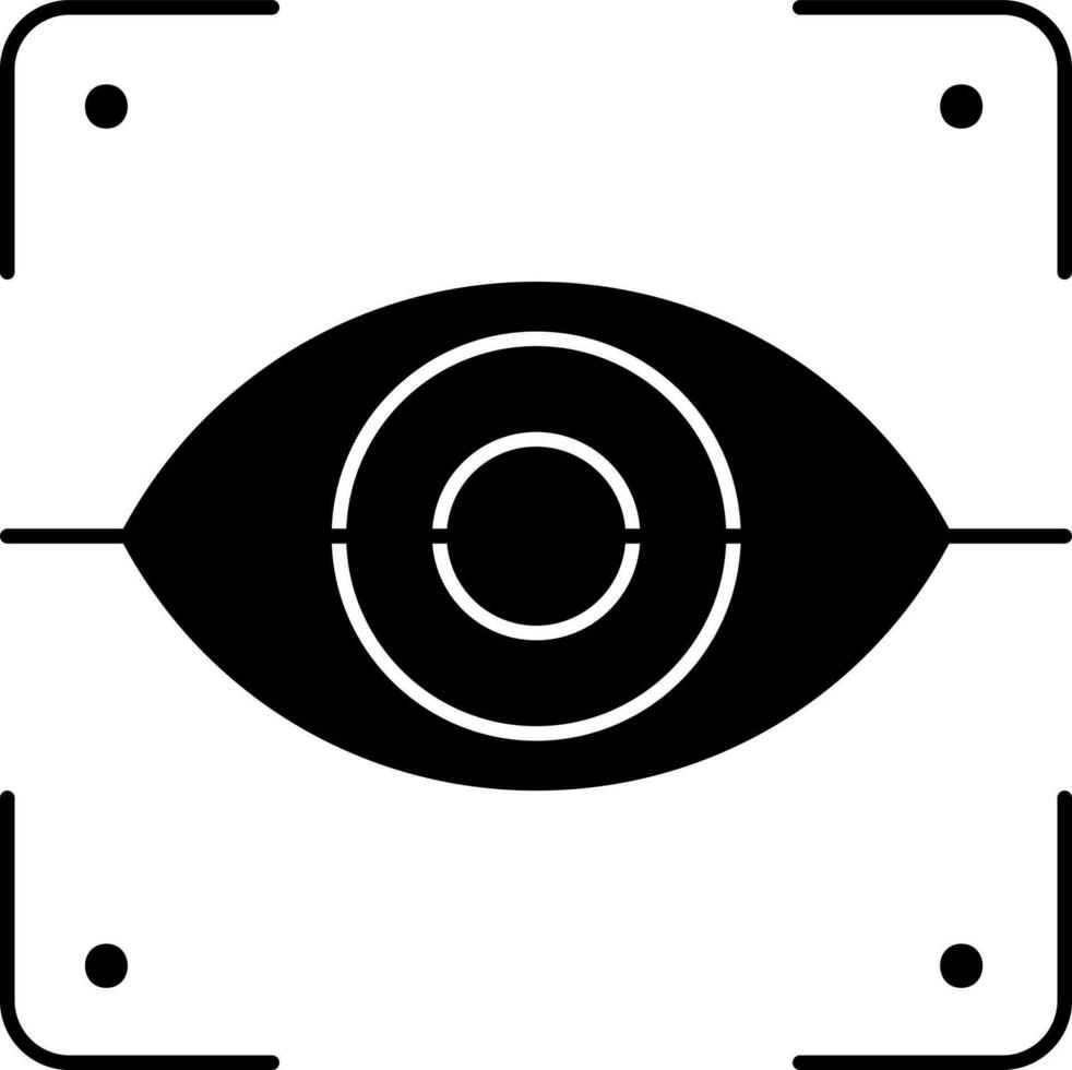 retina escáner icono vector