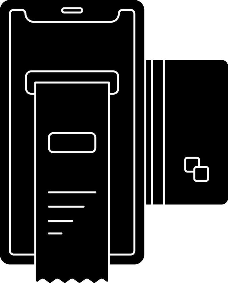 Online Receipt In Smartphone Icon. vector