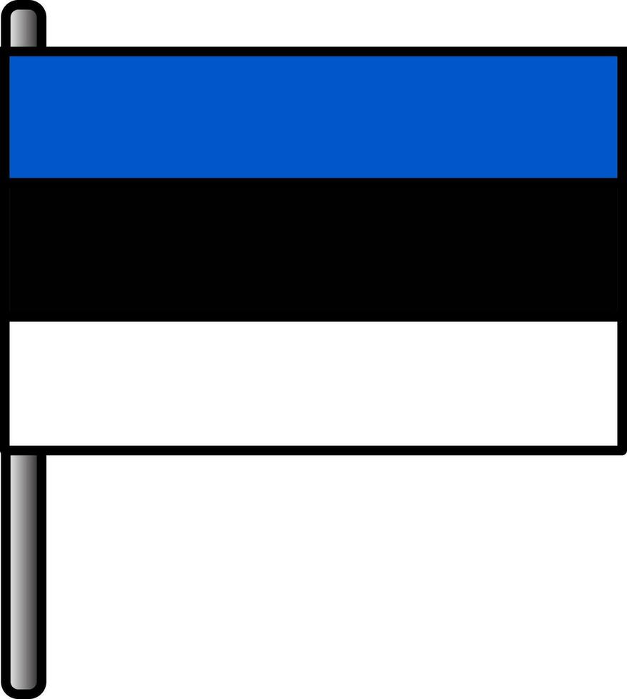 Estonia Flag Icon In Flat Style. vector
